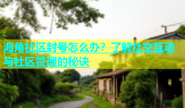 海角社区封号怎么办？了解社交互动与社区管理的秘诀