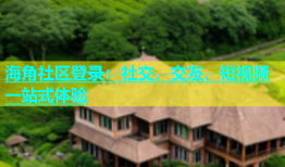 海角社区登录：社交、交友、短视频一站式体验
