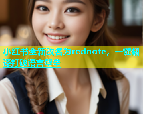 小红书全新改名为rednote，一键翻译打破语言壁垒