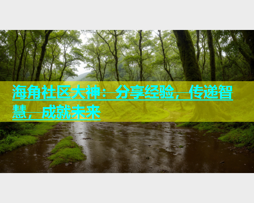 海角社区大神：分享经验，传递智慧，成就未来